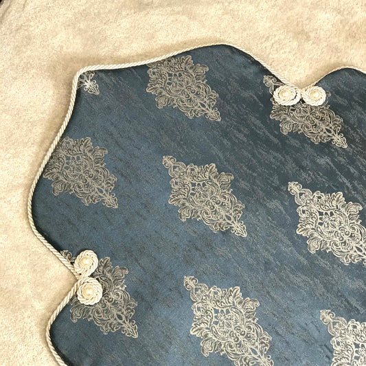 Taj Blue Jacquard Niche Prayer Mat