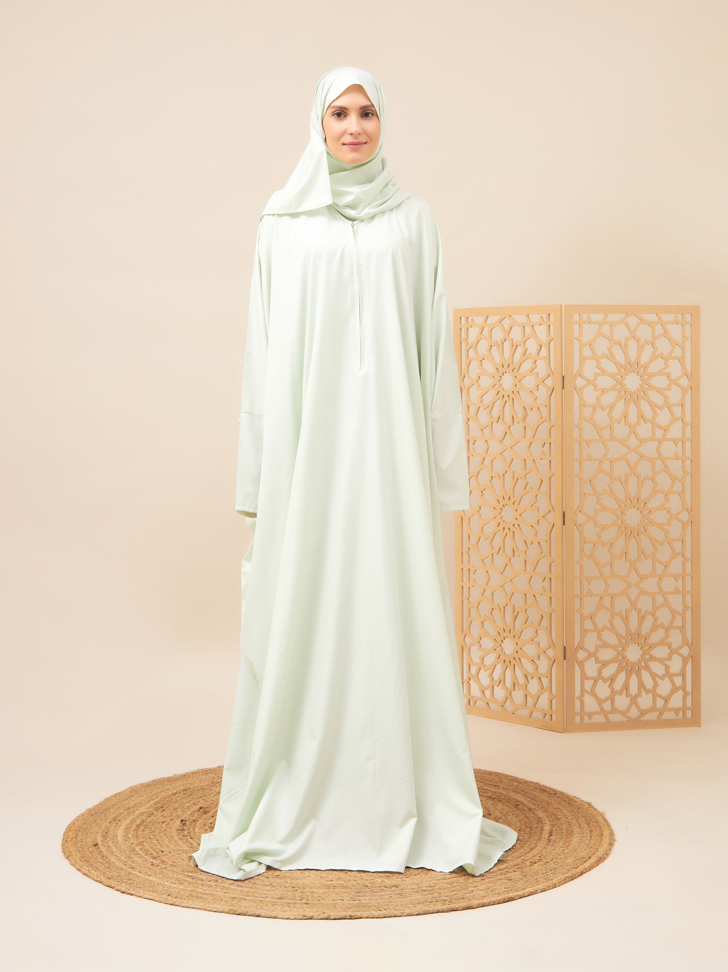 Salihat Prayer Dress I Baby Green