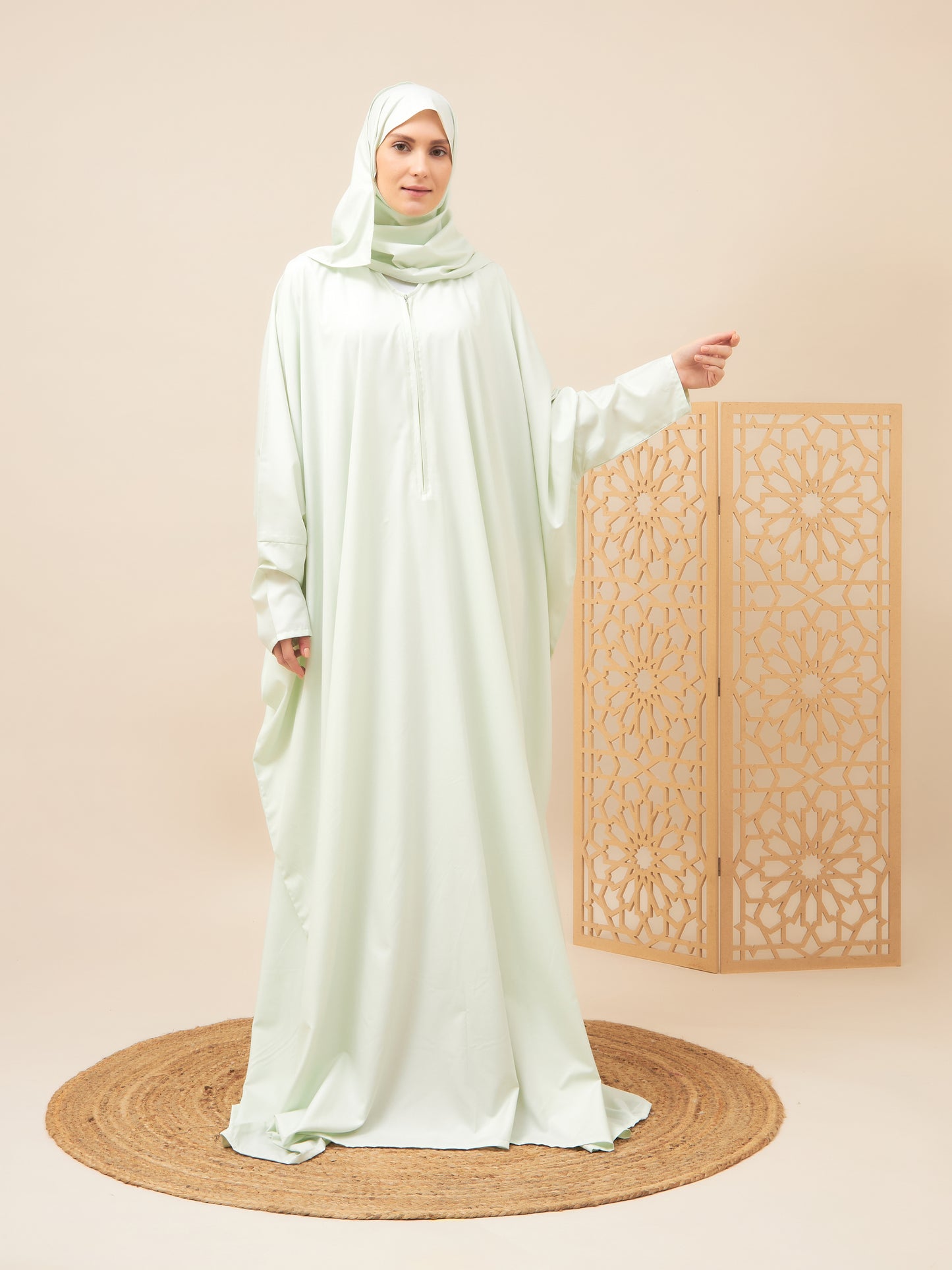 Salihat Prayer Dress I Baby Green