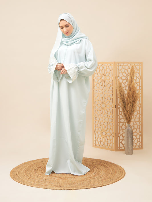 Shayla Style Mix Fabric Prayer Wear - Tiffany