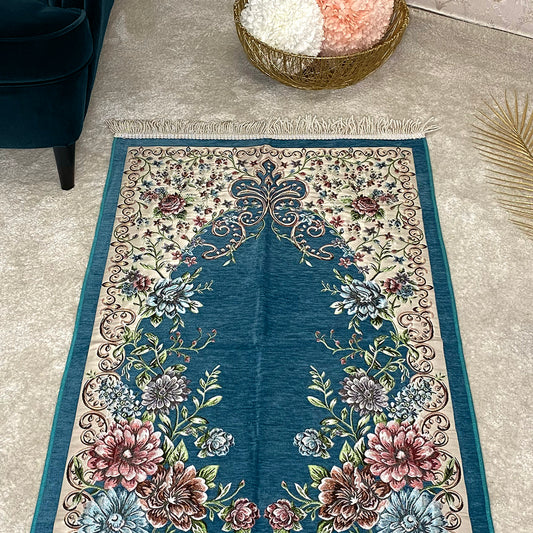 Traditional Floral Teal Niche